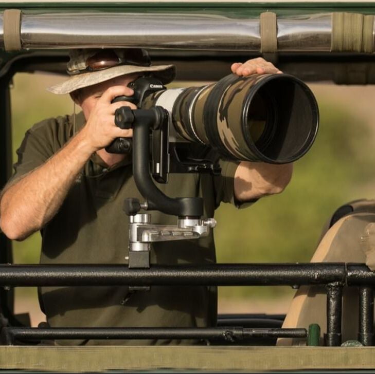 Huge camera on safari